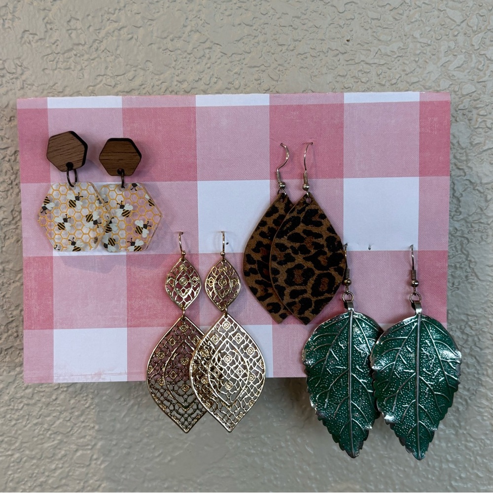 Bundle of 4 different dangly earrings- offers welcome!
